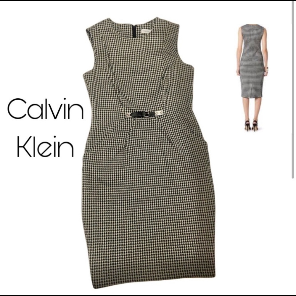 Calvin Klein “Houndstooth” print dress